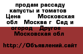 продам рассаду капусты и томатов › Цена ­ 10 - Московская обл., Москва г. Сад и огород » Другое   . Московская обл.
